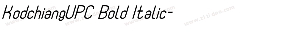 KodchiangUPC Bold Italic字体转换